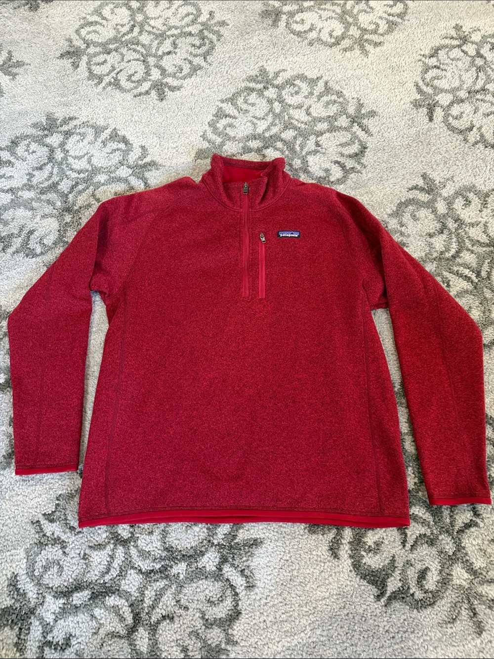 Patagonia Men’s Red Half-Zip Fleece Pullover